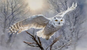 Goddess Athena's White Owl